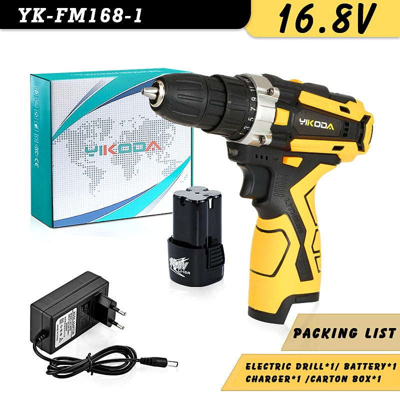 Cordless Rechargeable Drill Screwdriver Lithium Battery