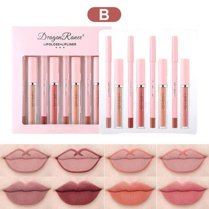 4pcs Lip Gloss Lip Liner Pen Sethigh Strength Pigments 