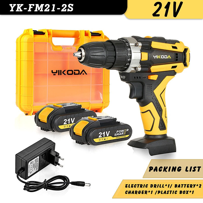 Cordless Rechargeable Drill Screwdriver Lithium Battery