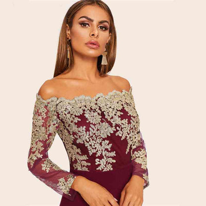 Lace Tube Top Long Sleeve Dress - Trotters Independent Traders