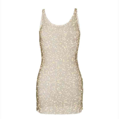 Diamond Fishnet Sequined Sexy Dress - Trotters Independent Traders