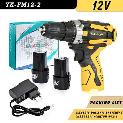 Cordless Rechargeable Drill Screwdriver Lithium Battery