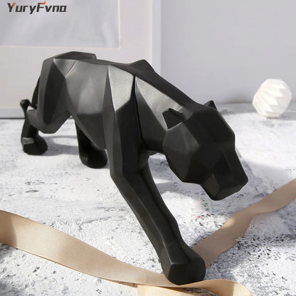 Abstract Resin Leopard Statue Home Office Decoration Gift