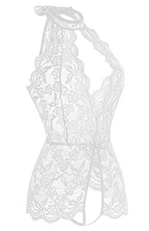 Floral Lace Sleeveless Bodysuit Lingerie