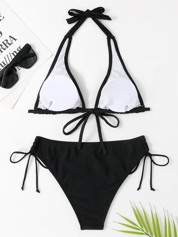 Stylish Self Design Knit Bikini