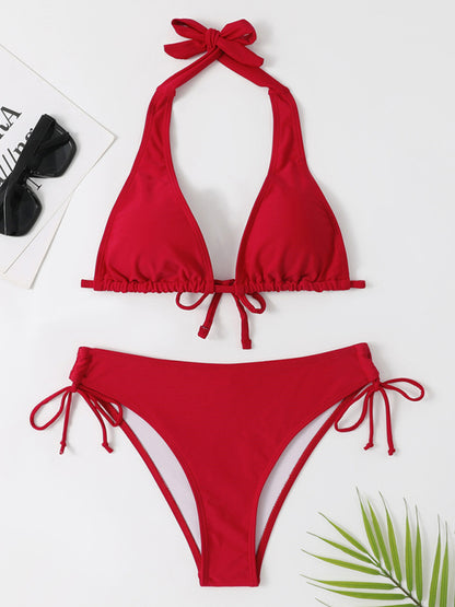 Stylish Self Design Knit Bikini