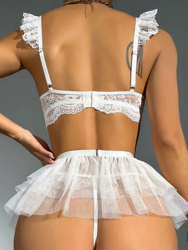 Adult Hollow Backless Suit Lingerie Set