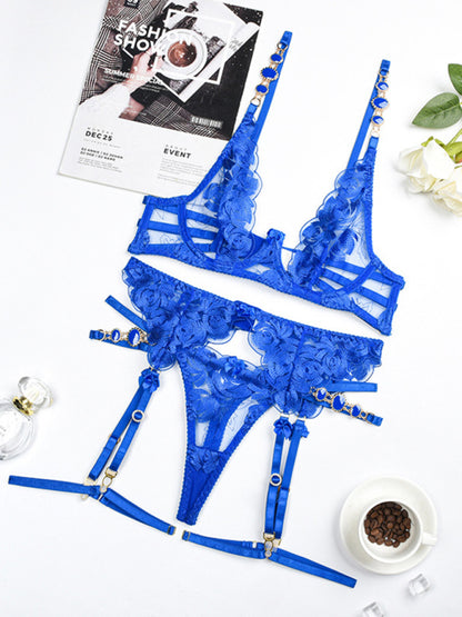 Bra Retro Decorative Sexy Push-Up Underwear Set