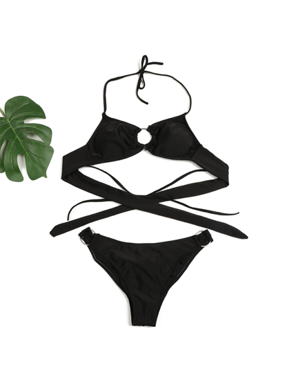 Two-Piece Swimsuit Gathered Bikini