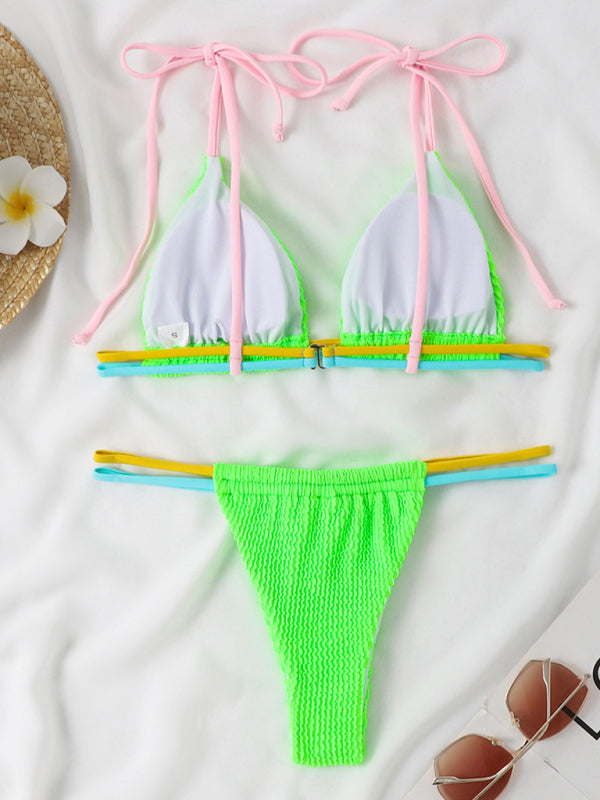 Sexy Thong Two-Piece Multi-String Swimsuit