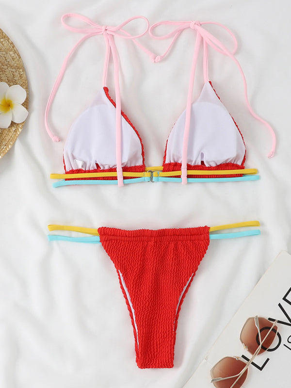 Sexy Thong Two-Piece Multi-String Swimsuit