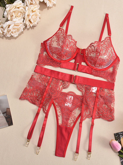 Embroidered Bra Sexy Lingerie Set