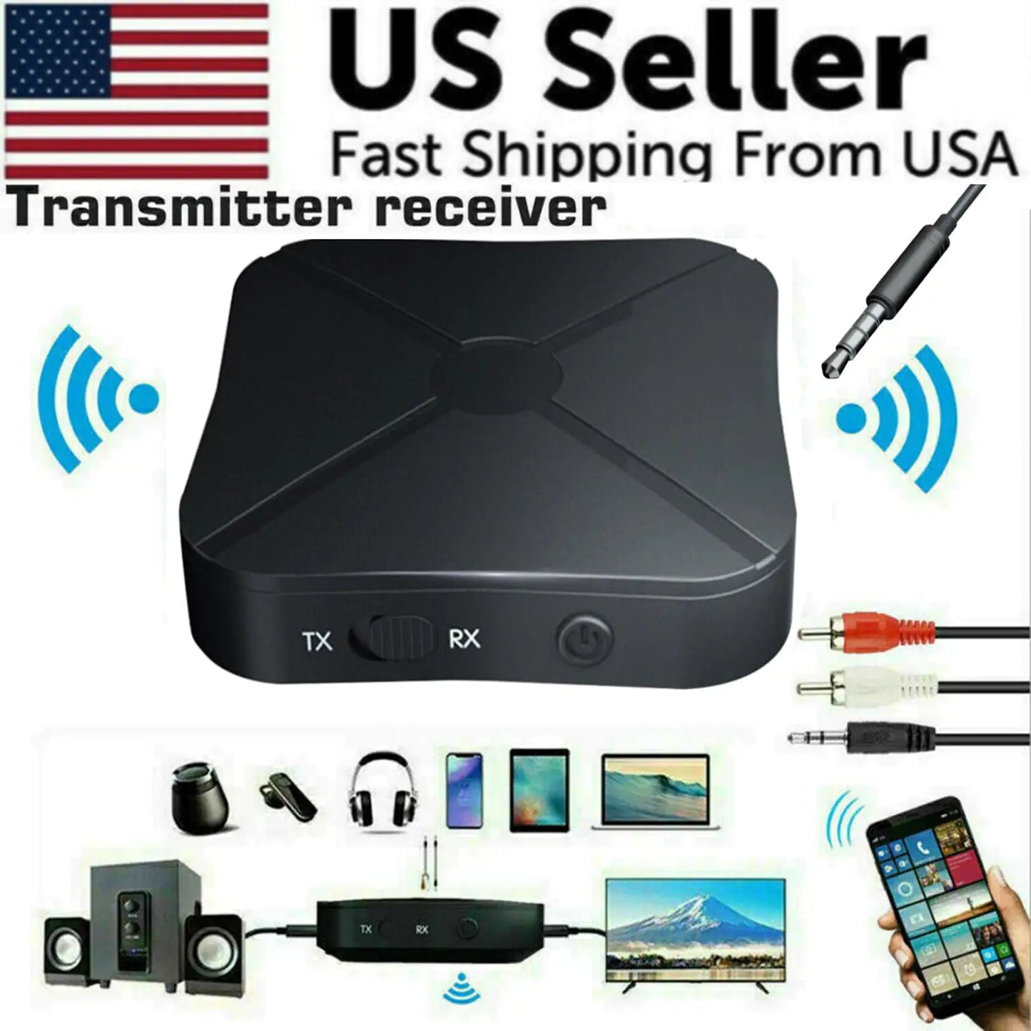 Bluetooth Transmitter Wireless Adapter TV Home Stereo