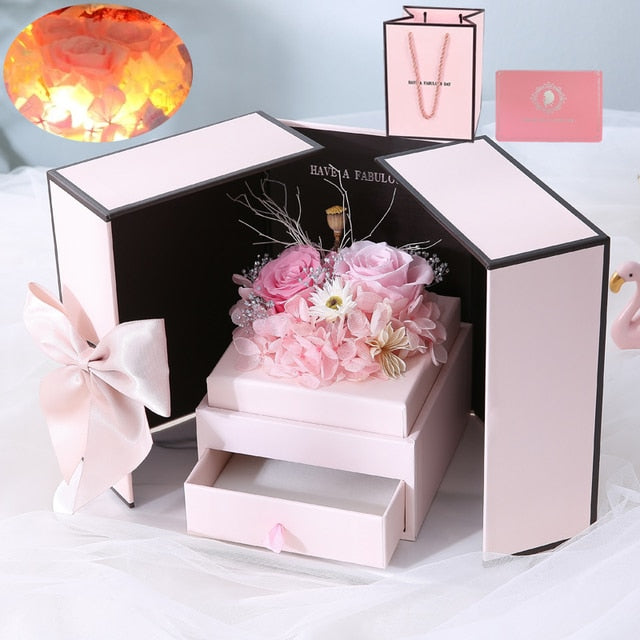 Home Transparent Empty Gift Box For Artificial Teddy Bear Rose Flower Gifts Box Women Plush Bear Rabbit Gift Transparent 40CM - Trotters Independent Traders