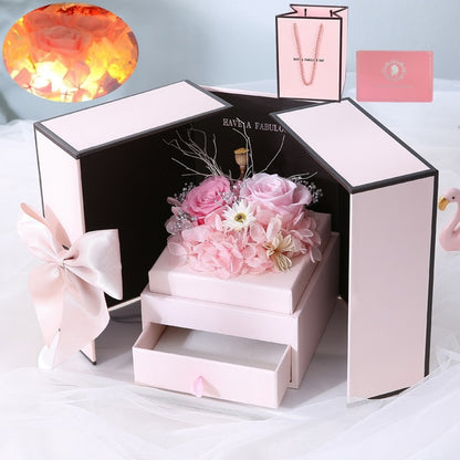 Home Transparent Empty Gift Box For Artificial Teddy Bear Rose Flower Gifts Box Women Plush Bear Rabbit Gift Transparent 40CM - Trotters Independent Traders