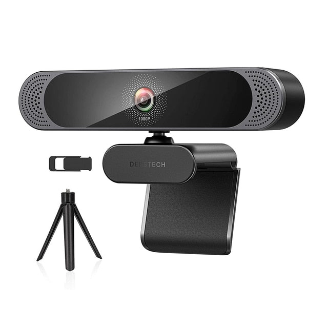 Webcam for PC with Microphone - 1080P FHD Webcam &  Mounts