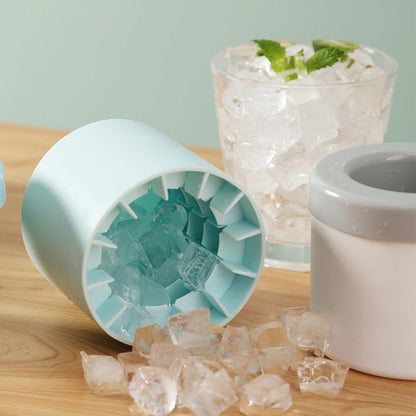 Silicone Cylinder Portable Ice Maker Bucket - Trotters Independent Traders