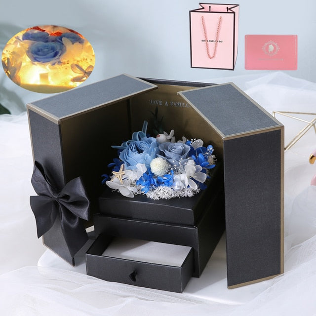 Home Transparent Empty Gift Box For Artificial Teddy Bear Rose Flower Gifts Box Women Plush Bear Rabbit Gift Transparent 40CM - Trotters Independent Traders