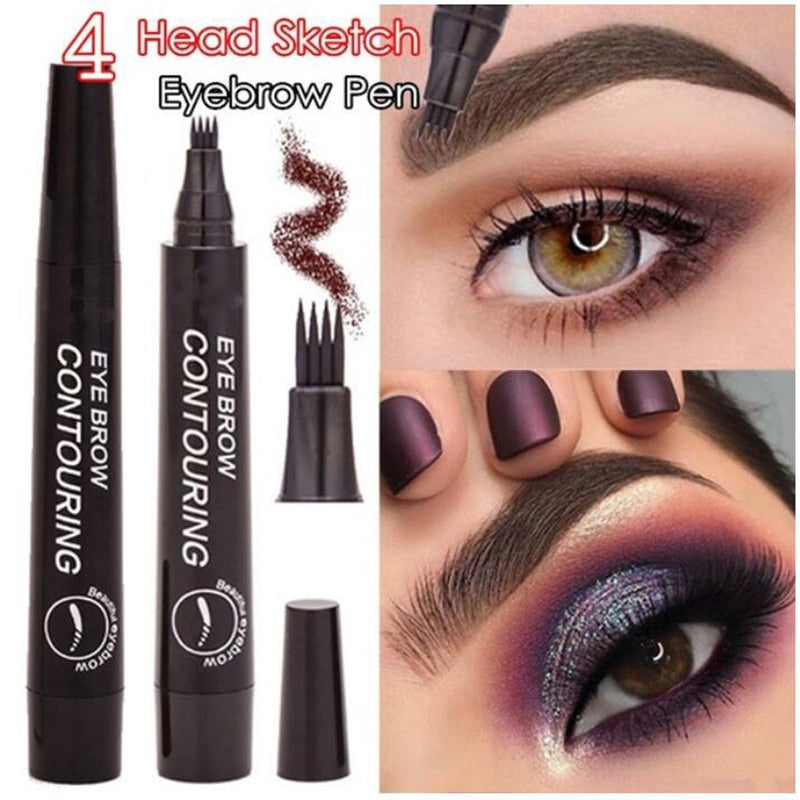 Waterproof Natural Eyebrow Pencil 3D 5 Color Womens Makeup