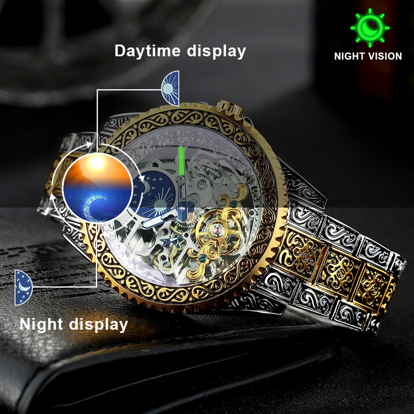 Luxury Moon Phase Mechanical Watch - Luxury For Men 