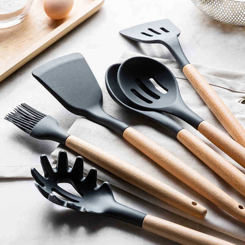 Pot Spatula And Spoon Non-Stick Cookware Heat Resistant