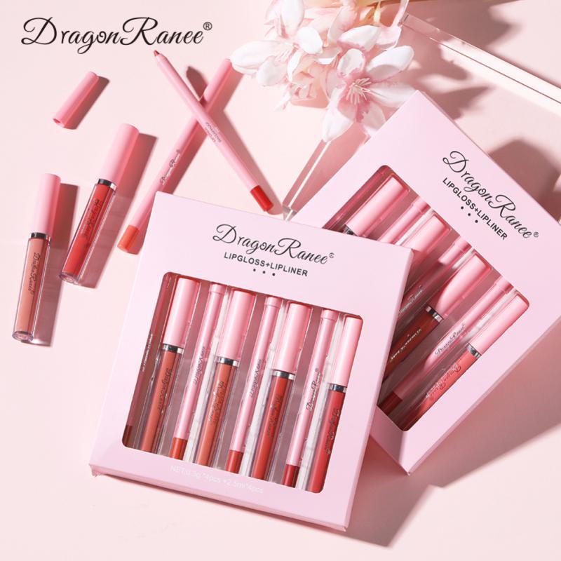 4pcs Lip Gloss Lip Liner Pen Sethigh Strength Pigments  