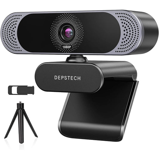 Webcam for PC with Microphone - 1080P FHD Webcam &  Mounts