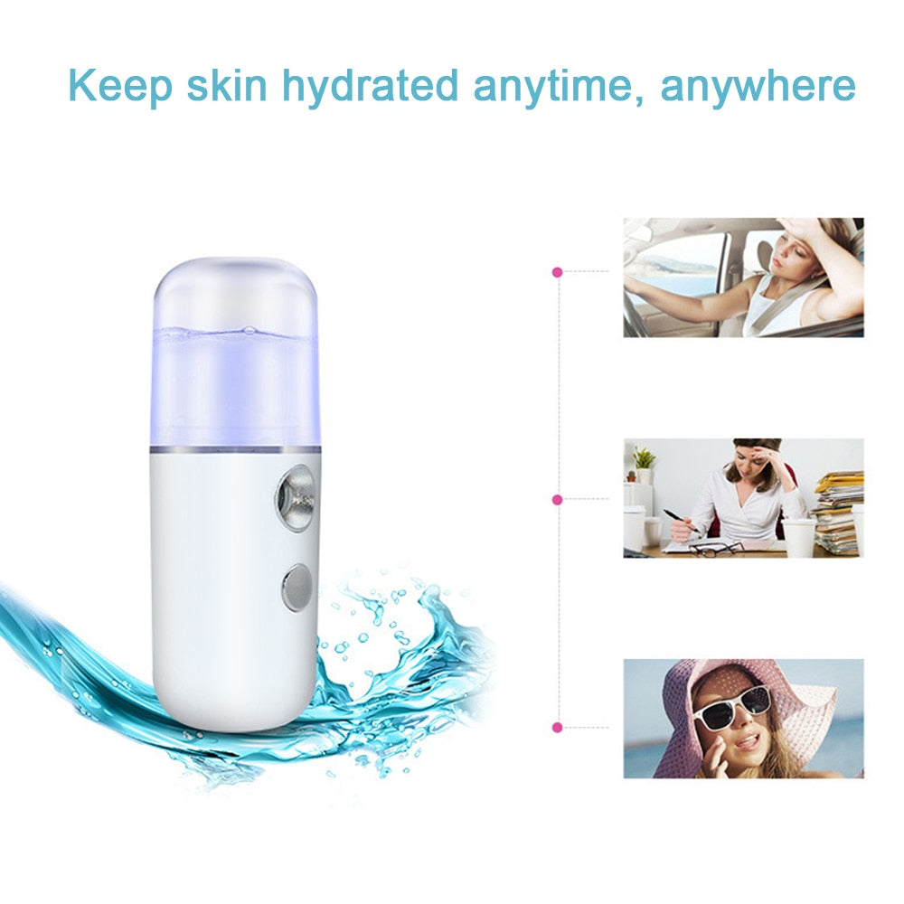 Air Humidifier Portable Humidifiers Mini Humidifier Air Moistener Spray Humidifier White Student Small Fan Pocket Humidifier - Trotters Independent Traders