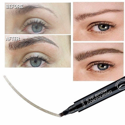 Waterproof Natural Eyebrow Pencil 3D 5 Color Womens Makeup