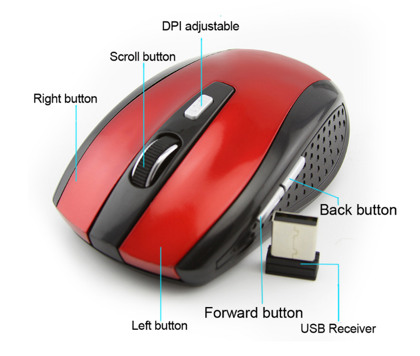 Wireless Computer Mouse for Laptop to USB Bluetooth 