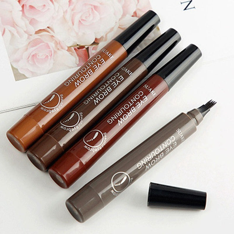 Waterproof Natural Eyebrow Pencil 3D 5 Color Womens Makeup