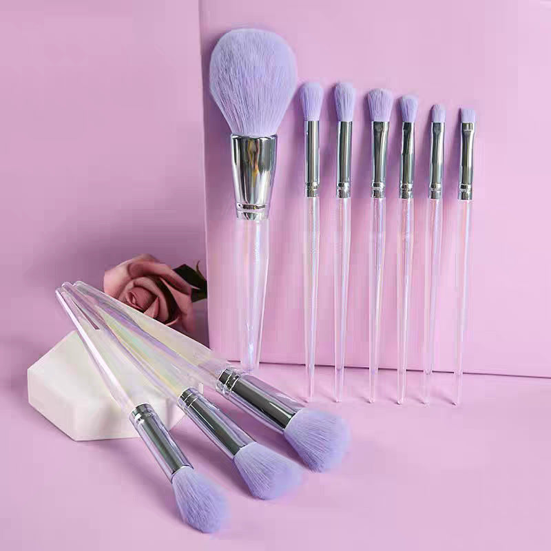 Purple Makeup Brush Set Includes 10 High-Quality Brushes