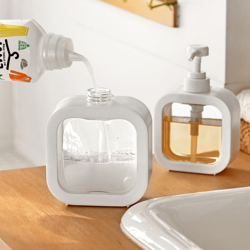 Refillable Lotion Bath Pump Bottle Bathroom Soap Dispensers 