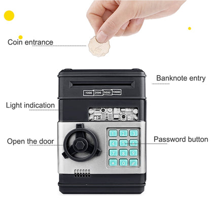 Electronic Piggy Money Box Password Money Box Cash Coins Saving Box ATM Bank Safe Box Automatic Deposit Banknote Christmas Gift - Trotters Independent Traders