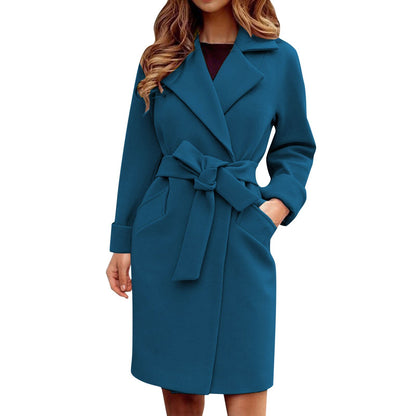 Belted Longline Wool Look Coat - Trotters Independent Traders