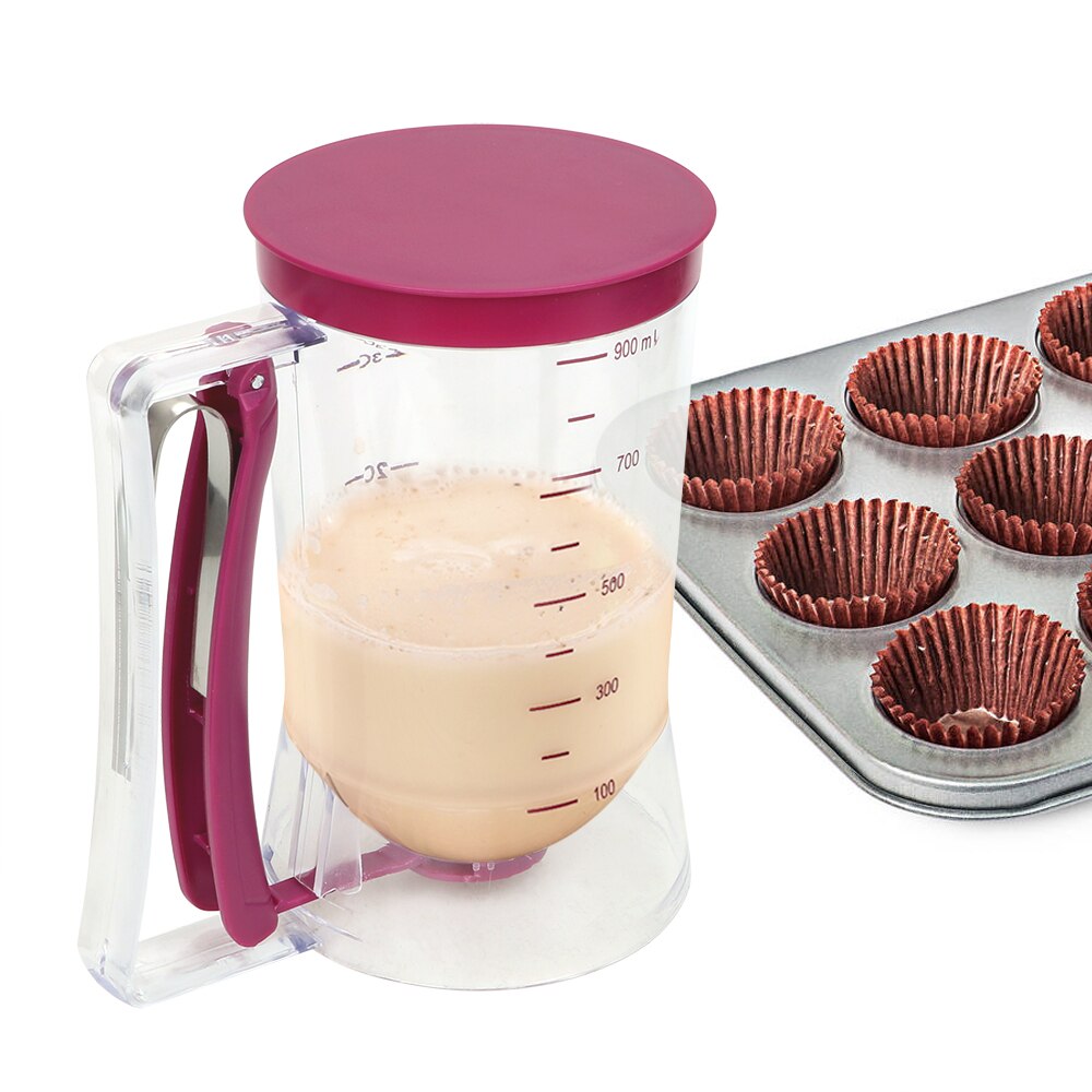 Pancake Cup Cake Batter Dispenser Separator Waffle Mix Maker 900ml Easy to Operate Easy to Clean DIY Dough Pastry Handheld Kitchen Baking Tool - Trotters Independent Traders