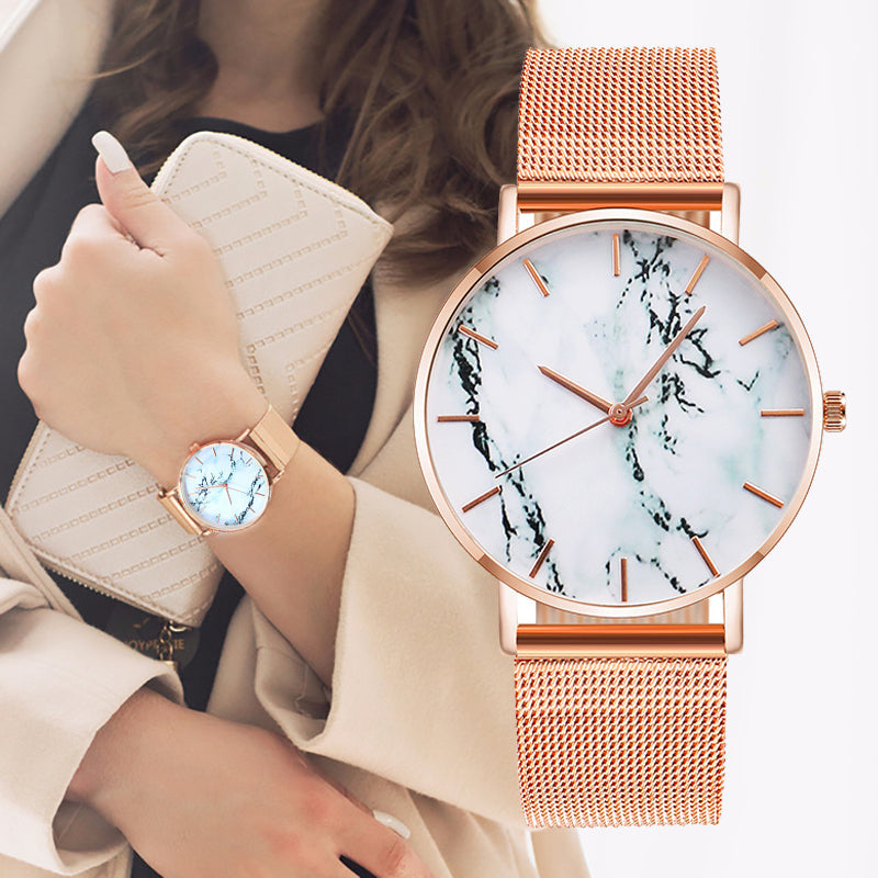 Rose Gold Band Watch Quality Design For Women 2024