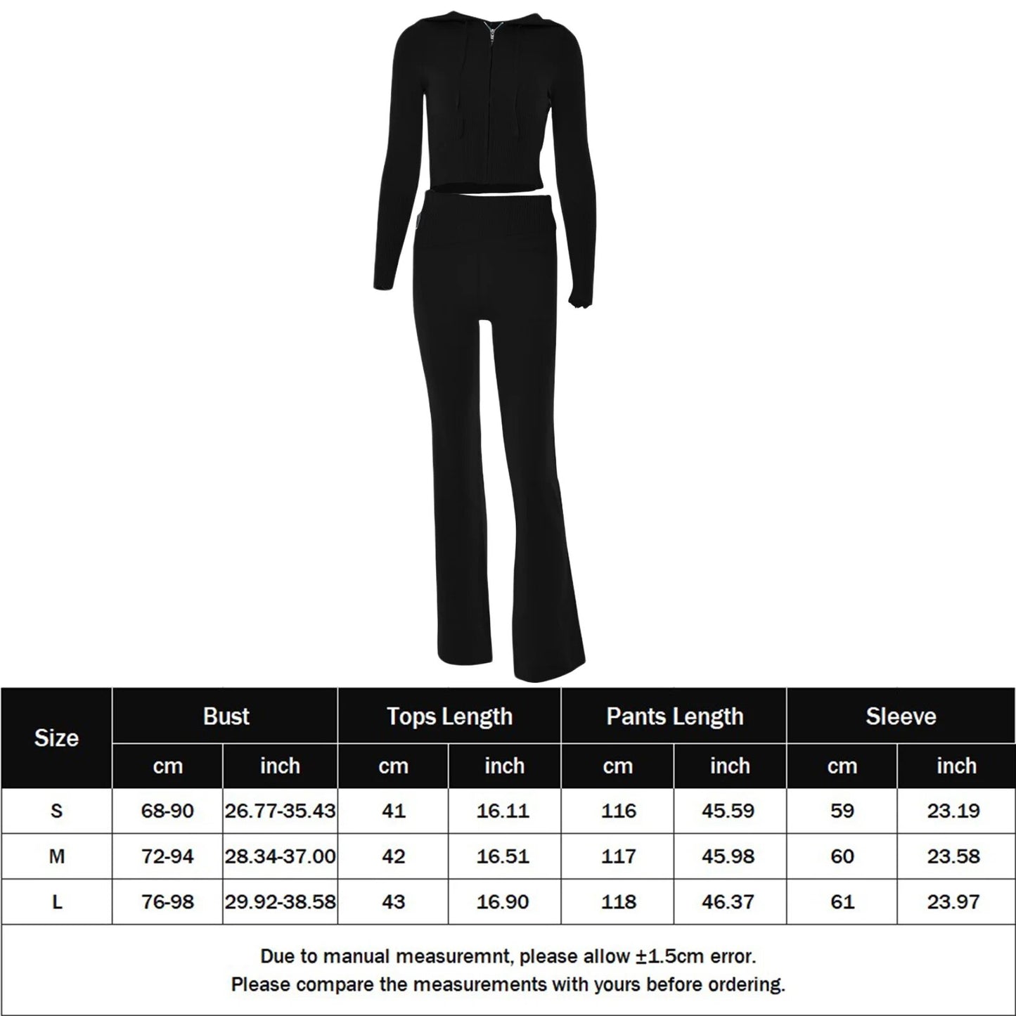 Womens Y2K Zip Up Knitted Crop Top Bottom Two Piece Set