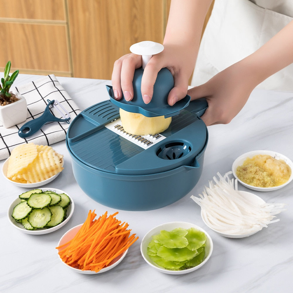 Vegetable Chopper 12 in 1 Multi-Function Vegetable Dicer